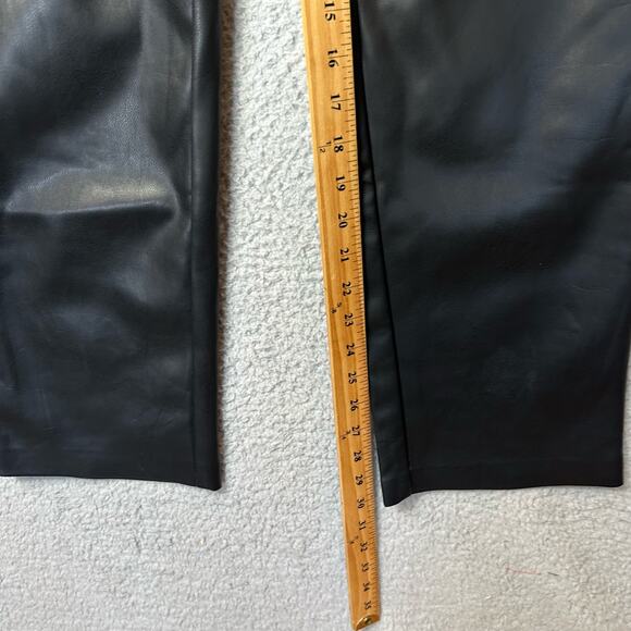 Shinestar Pants Womens M Black Super High Waist Faux Leather Pants Nightout NEW - Picture 6 of 11